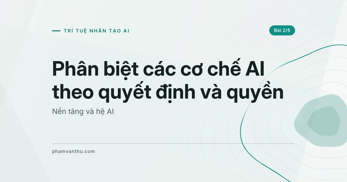 Phân biệt các cơ chế AI: dự đoán, tạo sinh, tác tử và luật