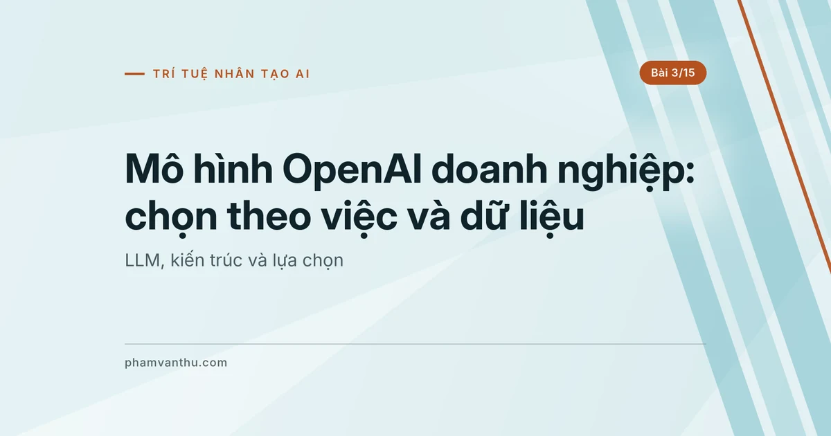 Mô hình OpenAI doanh nghiệp: chọn theo tác vụ và dữ liệu