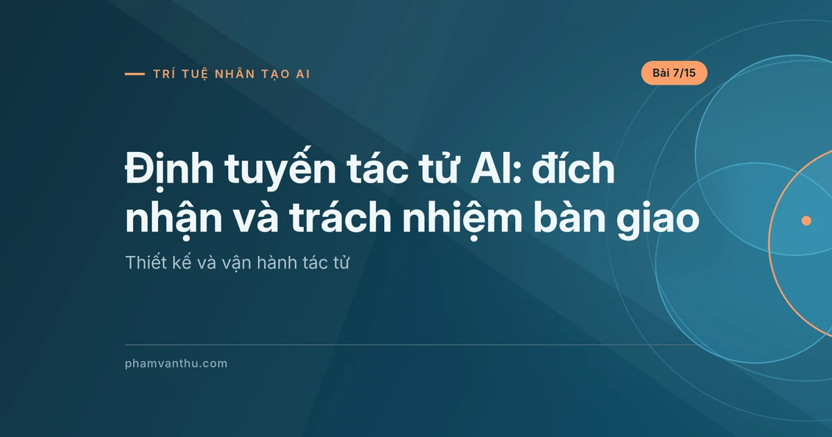 Định tuyến tác tử AI: chọn đích và giữ trách nhiệm bàn giao