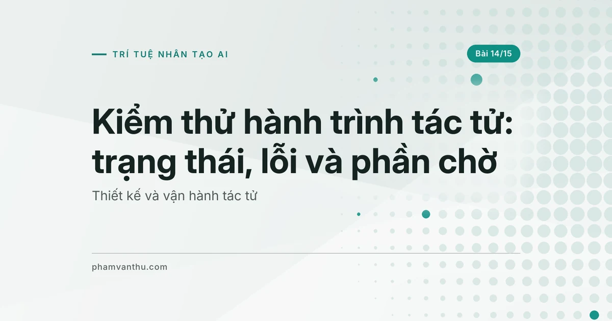 Kiểm thử hành trình tác tử: trạng thái, lỗi và phần chờ