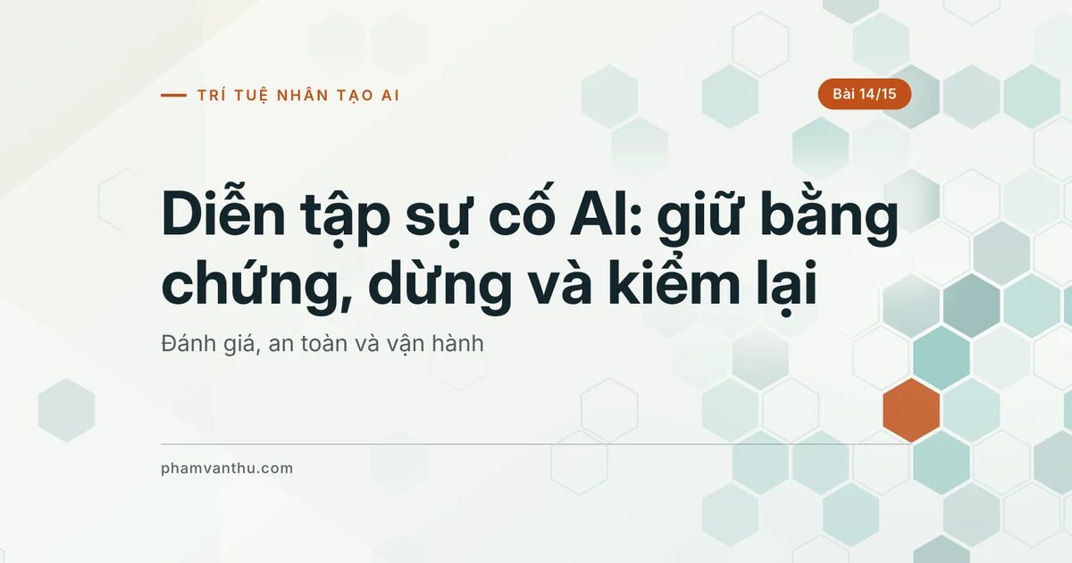 Diễn tập sự cố AI: xử lý câu trả lời sai, hành động sai và lộ dữ liệu