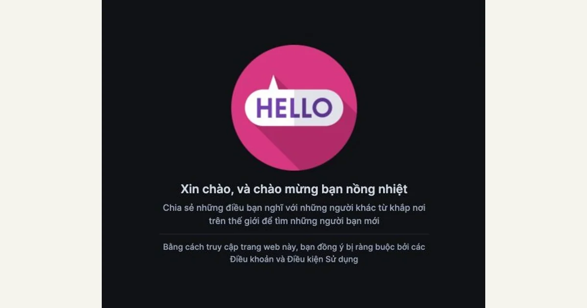 Vùng lời chào tĩnh trên website BDSG Group Chat — ảnh chụp đã cắt ngày 19/10/2026.