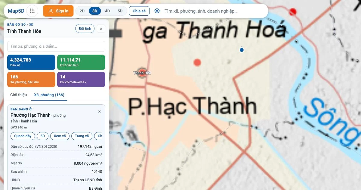 Giao diện website BDSG Map5D — ảnh chụp ngày 19/10/2026.