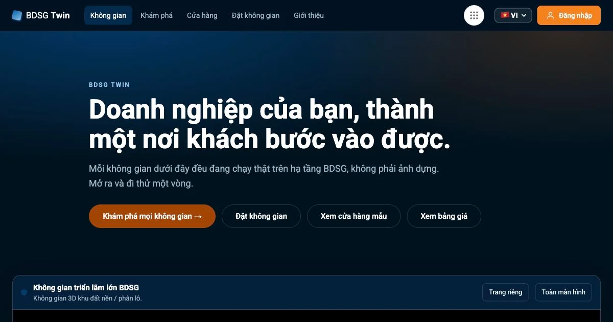 Giao diện website BDSG Twin — ảnh chụp ngày 19/10/2026.