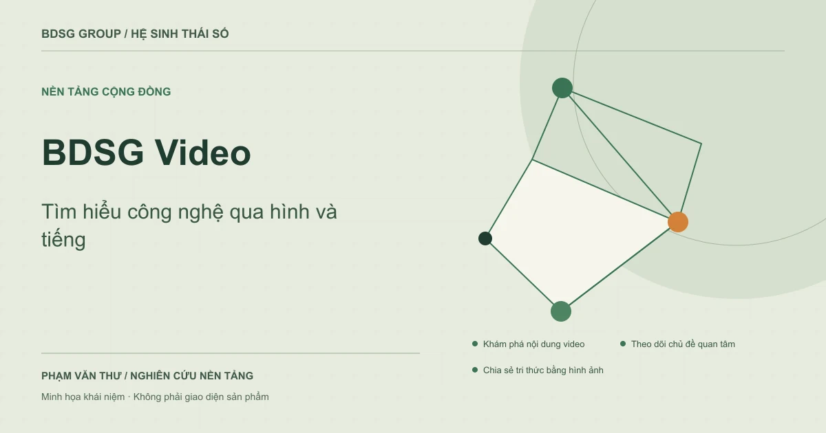 BDSG Video — Tìm hiểu công nghệ qua hình và tiếng. Minh họa khái niệm nguyên bản.