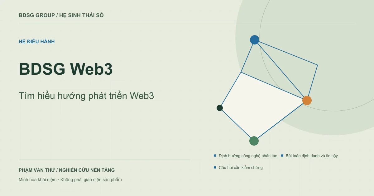 BDSG Web3 — Tìm hiểu hướng phát triển Web3. Minh họa khái niệm nguyên bản.
