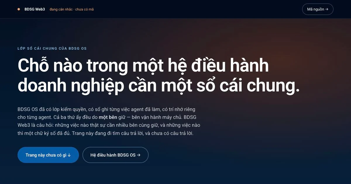 Giao diện website BDSG Web3 — ảnh chụp ngày 19/10/2026.