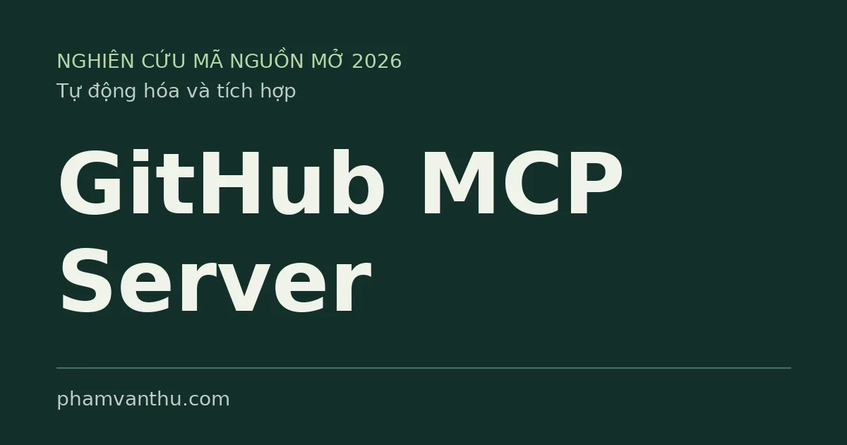 Hình đại diện GitHub MCP Server — tự động hóa quy trình mã nguồn mở