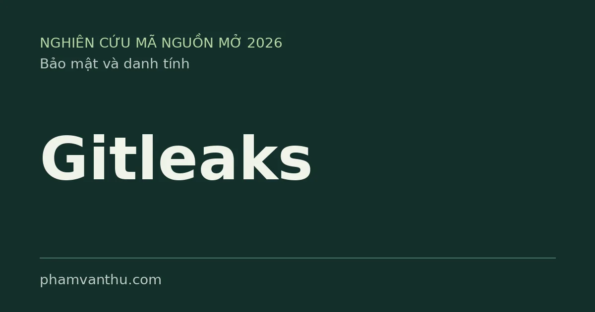 Hình đại diện Gitleaks — bảo mật và quản lý danh tính mã nguồn mở