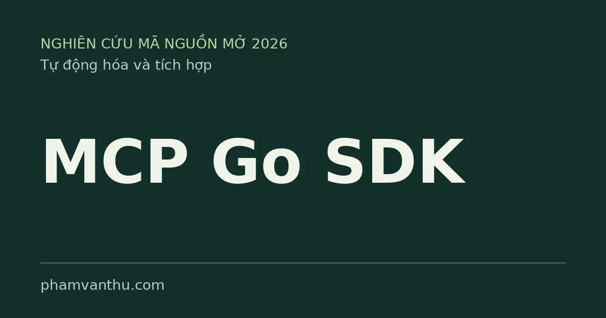 Hình đại diện MCP Go SDK — tự động hóa quy trình mã nguồn mở