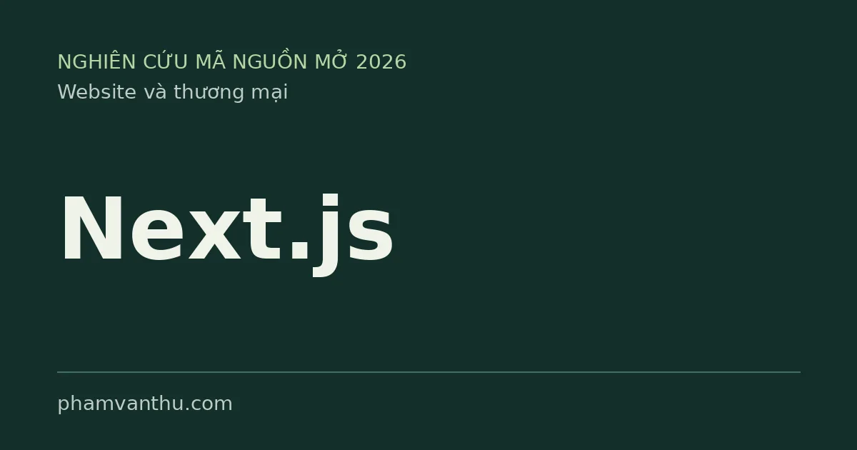 Hình đại diện Next.js — website và thương mại điện tử mã nguồn mở