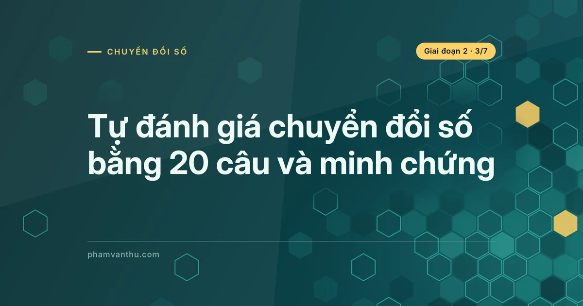 Ảnh bìa bài: Tự đánh giá chuyển đổi số bằng 20 câu và minh chứng