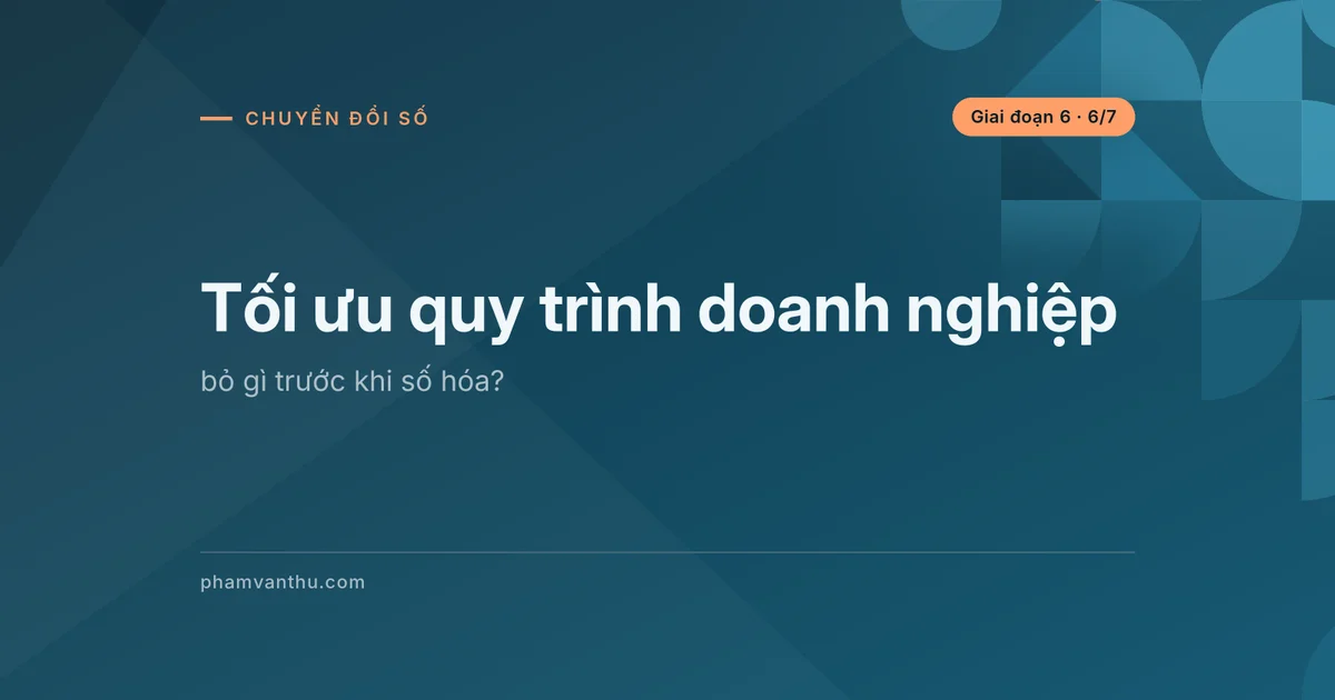 Ảnh bìa bài: Tối ưu quy trình doanh nghiệp