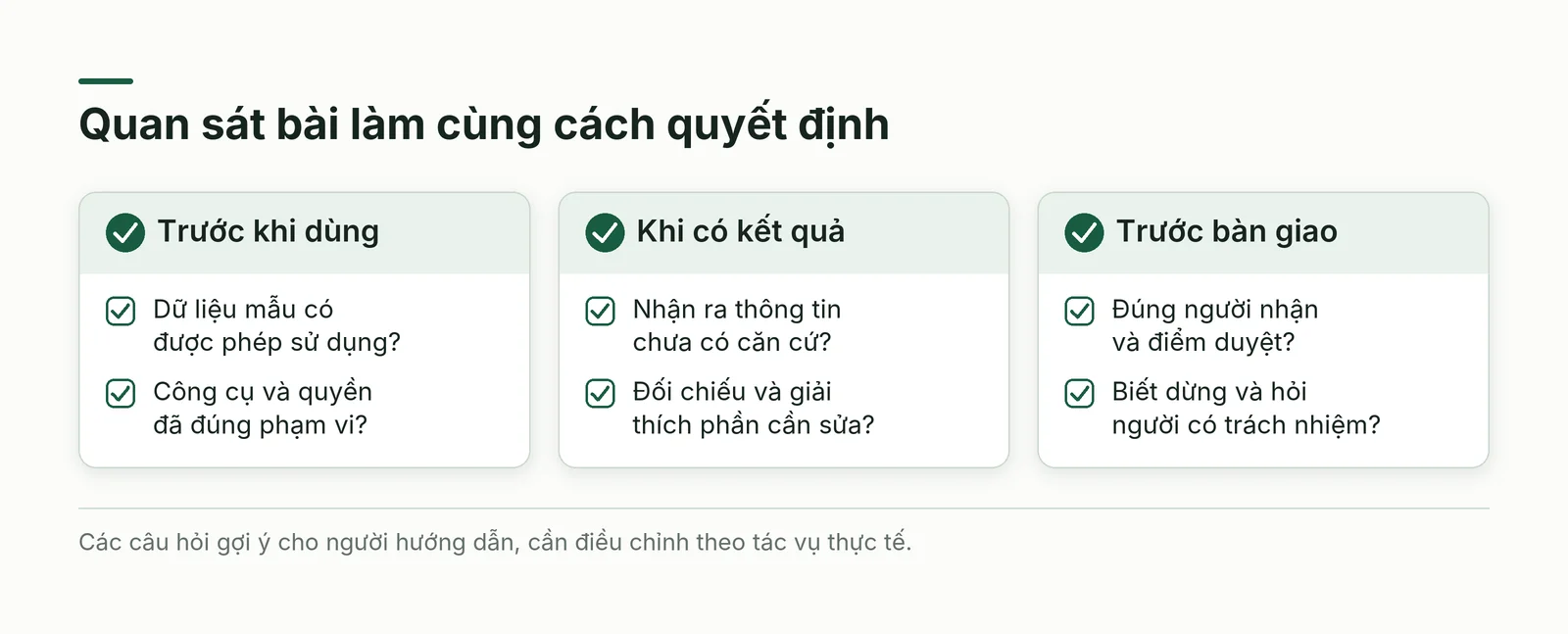 Các thành phần cần quan sát trong bài thực hành