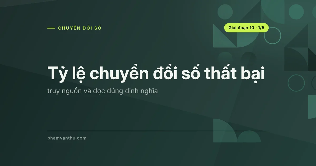 Ảnh bìa bài: Tỷ lệ chuyển đổi số thất bại