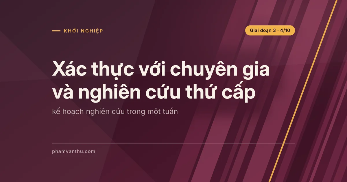 Ảnh bìa bài: Xác thực với chuyên gia và nghiên cứu thứ cấp