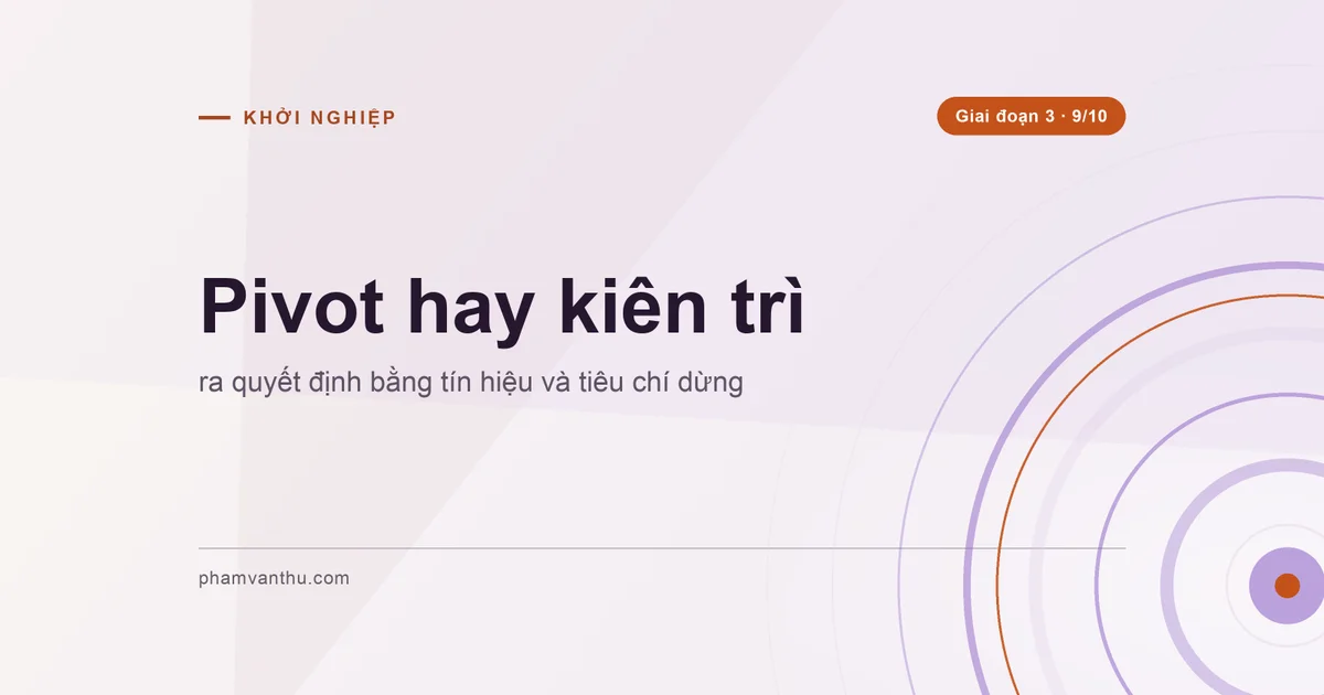 Ảnh bìa bài: Pivot hay kiên trì