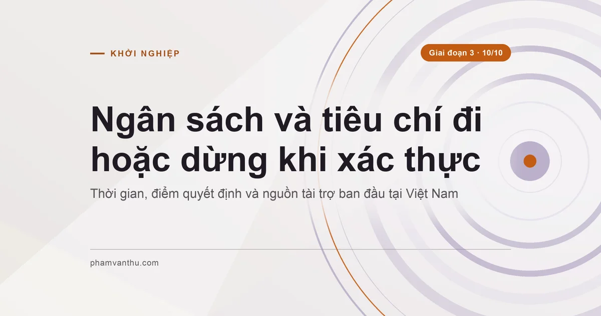 Ảnh bìa bài: Ngân sách và tiêu chí đi hoặc dừng khi xác thực