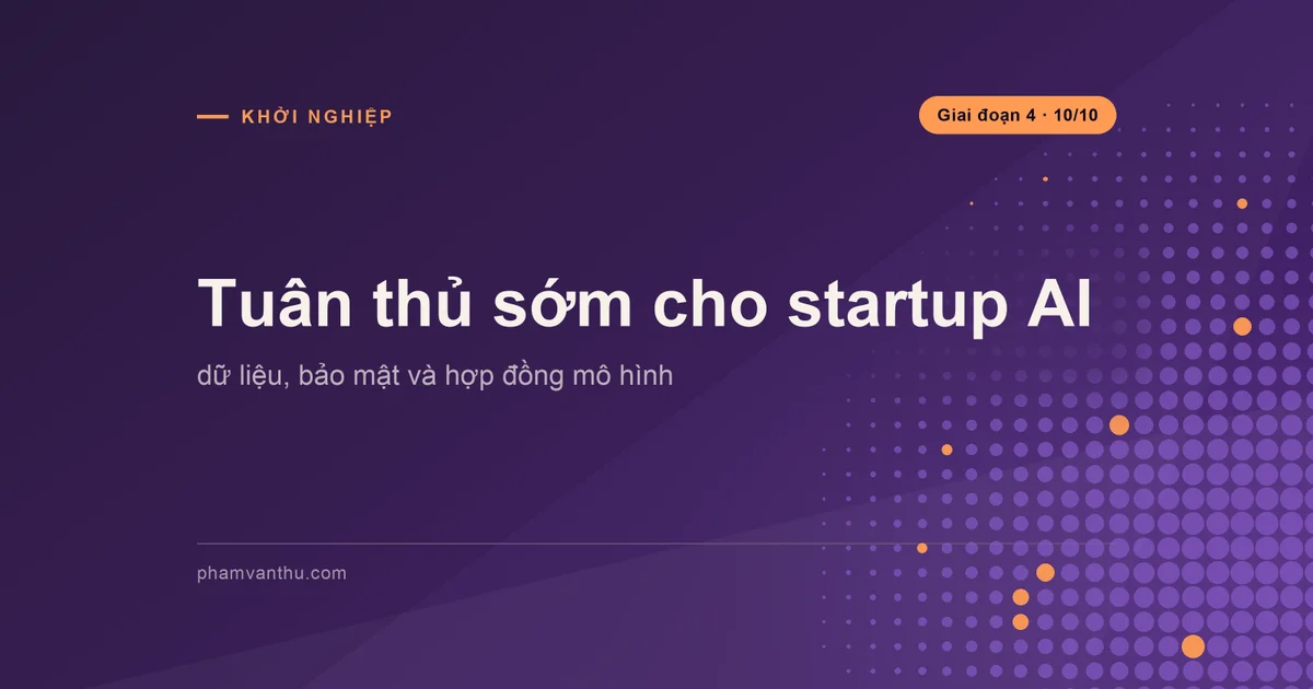 Ảnh bìa bài: Tuân thủ sớm cho startup AI