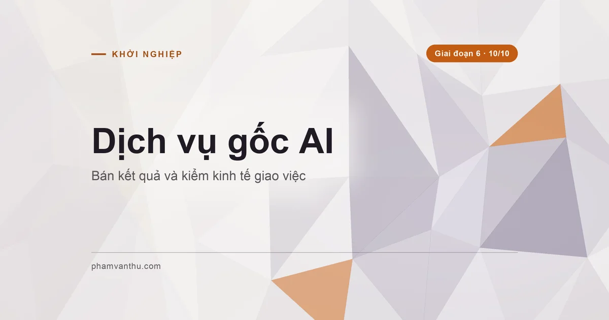 Bìa bài dịch vụ gốc AI: bán kết quả và kinh tế giao việc