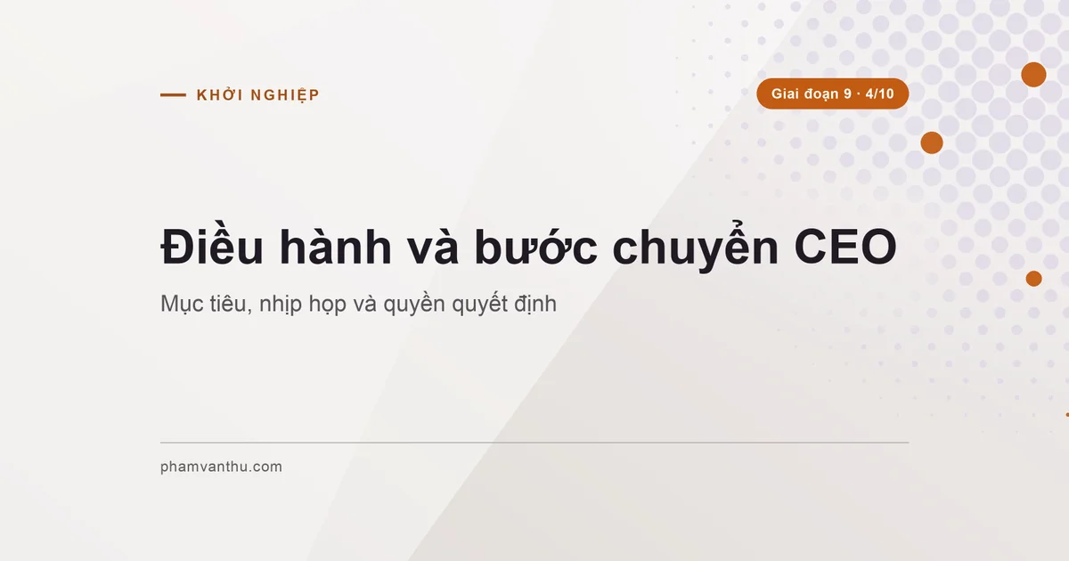 Bìa bài điều hành và bước chuyển sang CEO