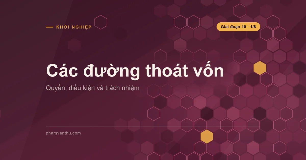 Bìa các đường thoát vốn với quyền, điều kiện và trách nhiệm
