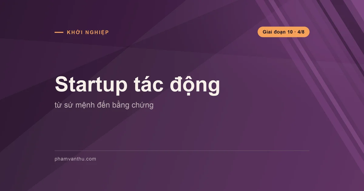 Ảnh bìa bài: Startup tác động