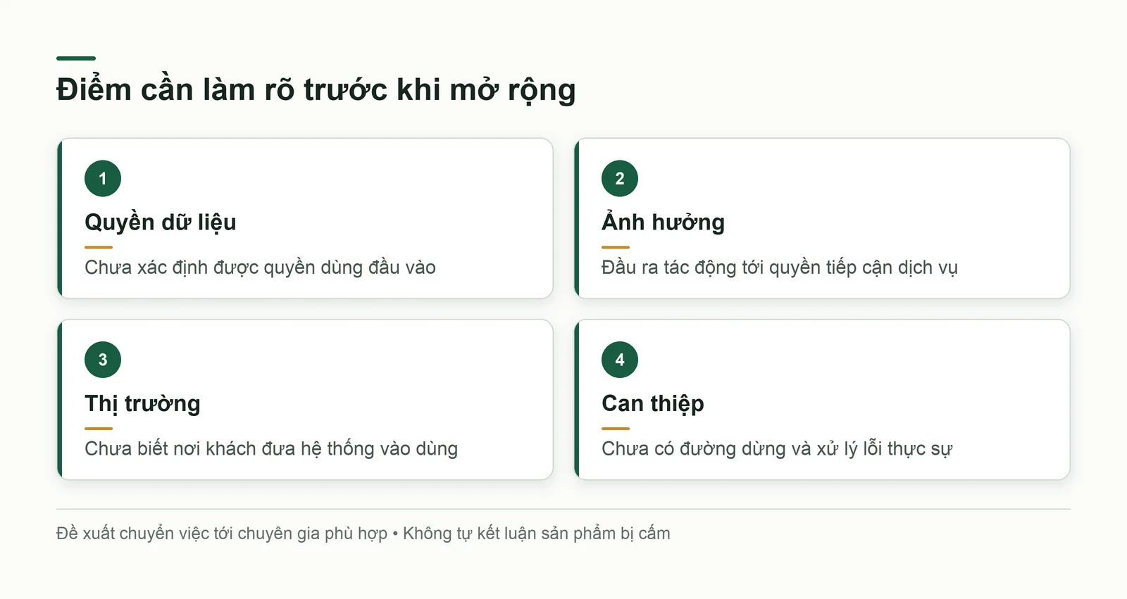 Dấu hiệu nên chuyển câu hỏi tới chuyên gia phù hợp