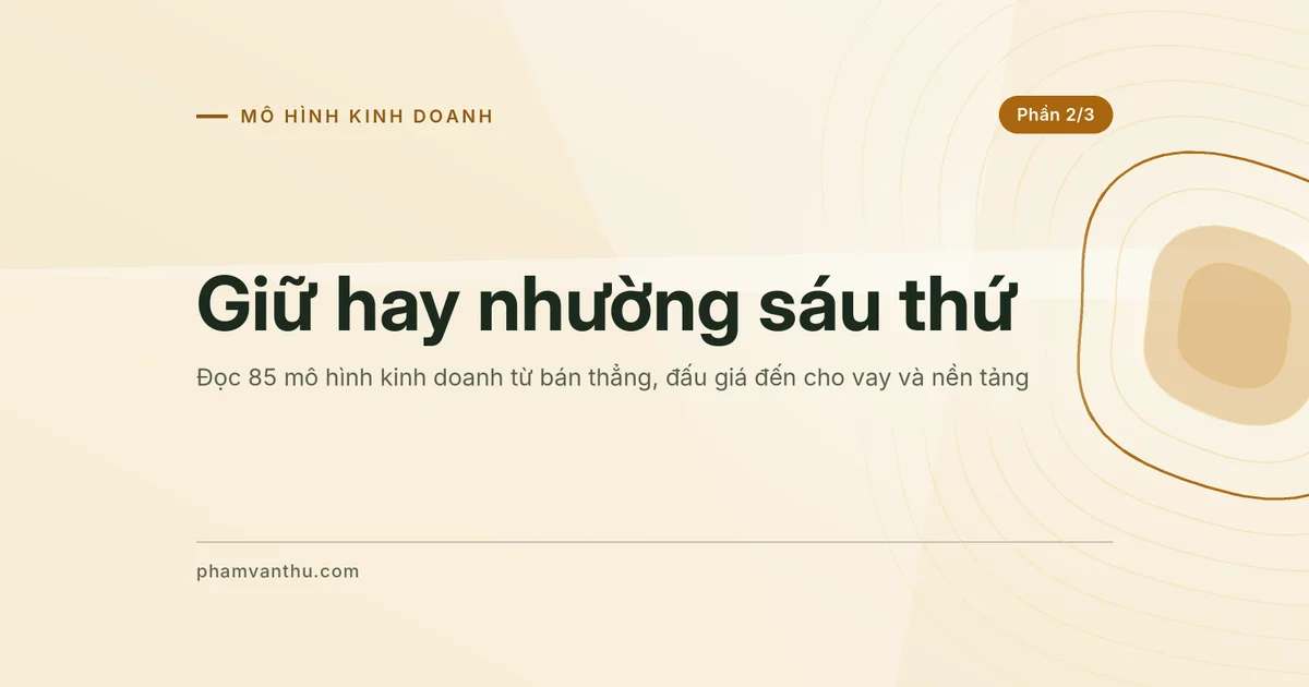 Ảnh đại diện bài Bách khoa mô hình kinh doanh, phần 2: giữ hay nhường sáu thứ