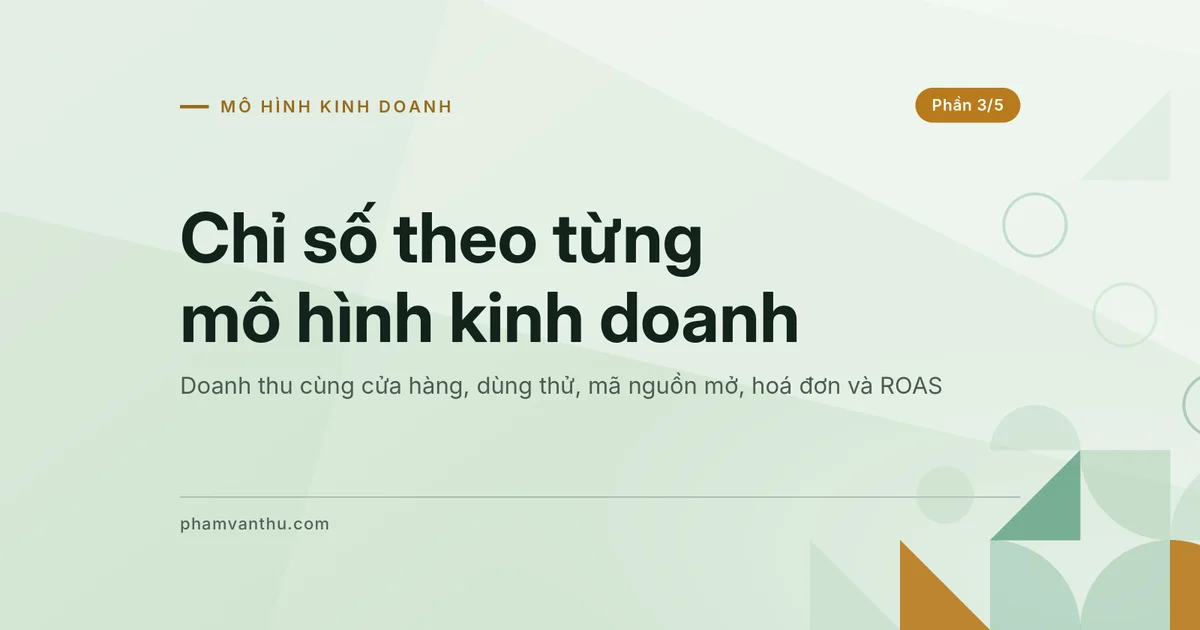 Ảnh đại diện bài Chỉ số theo từng mô hình kinh doanh, phần 3/5