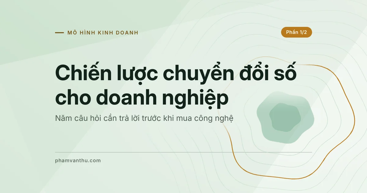 Ảnh đại diện bài Chiến lược chuyển đổi số cho doanh nghiệp (Phần 1/2)
