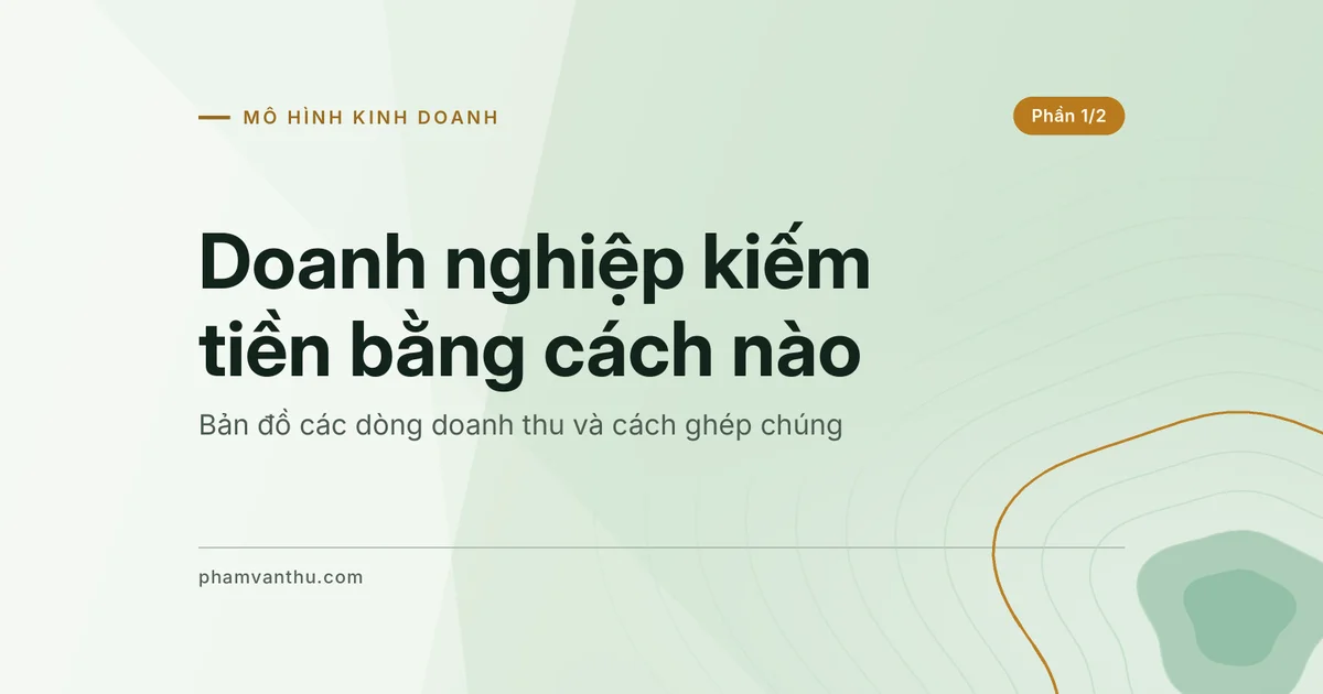 Ảnh đại diện bài về các cách doanh nghiệp kiếm tiền (Phần 1/2)