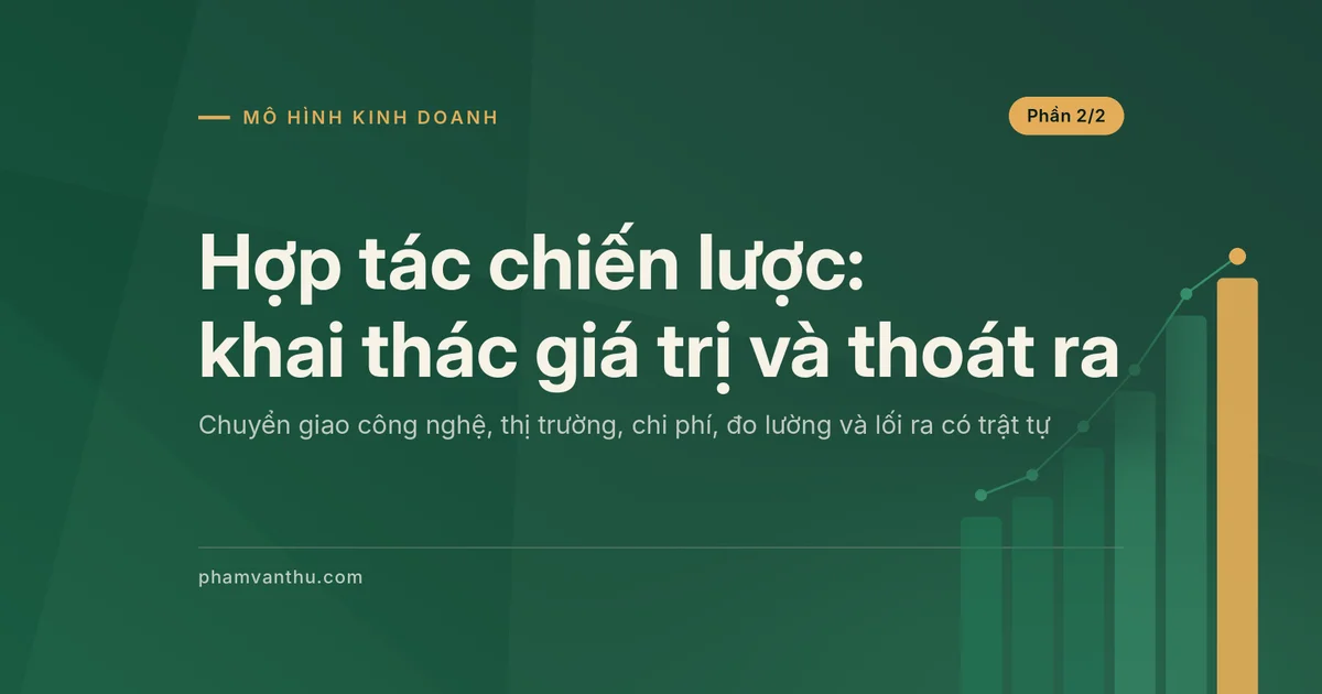 Ảnh đại diện bài hợp tác chiến lược, phần 2: khai thác giá trị, đo lường và thoát ra có trật tự