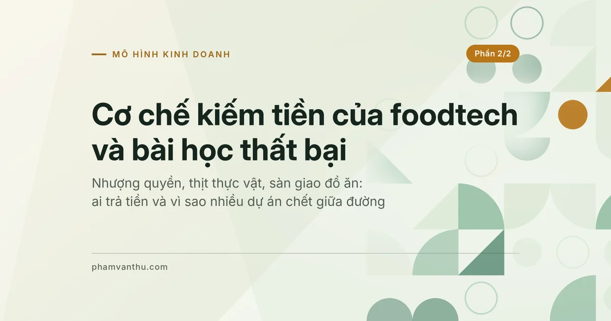 Ảnh đại diện bài Cơ chế kiếm tiền của foodtech và bài học thất bại, phần 2/2