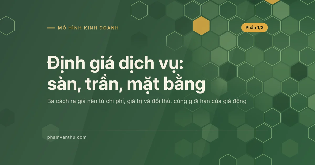 Ảnh đại diện bài Định giá dịch vụ, phần 1: sàn, trần, mặt bằng và giá động