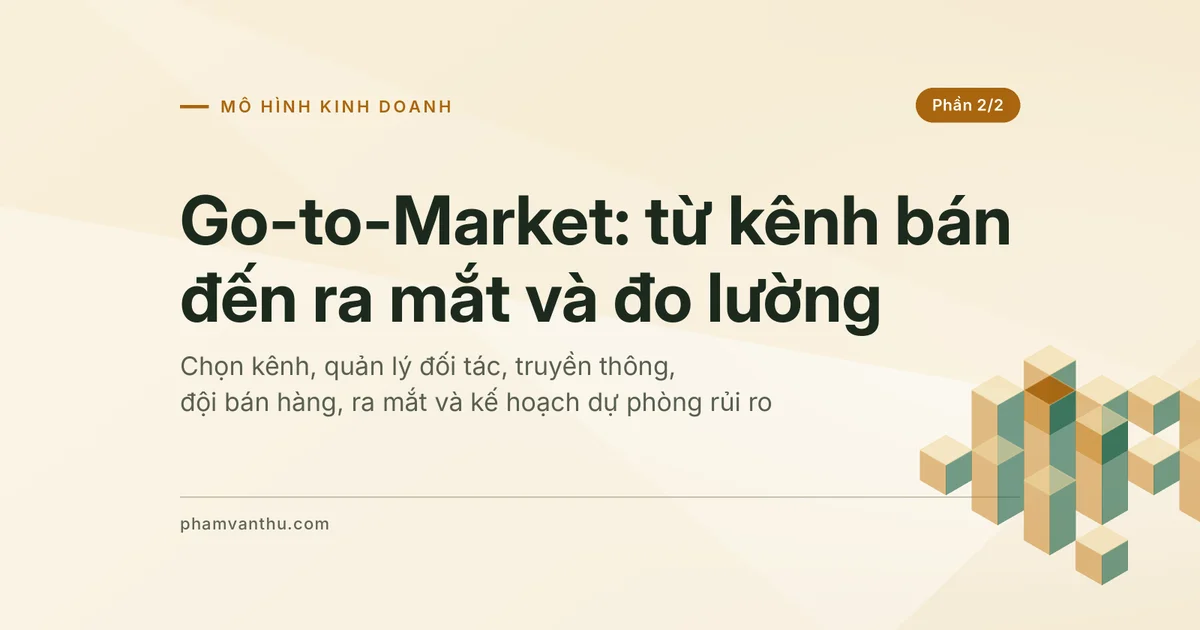 Ảnh bìa bài Go-to-Market phần 2: từ chọn kênh và đối tác đến ra mắt, đo lường và dự phòng rủi ro