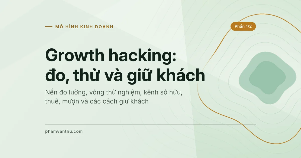 Ảnh bìa bài Growth hacking phần 1: đo lường, thử nghiệm nhỏ, kéo khách và giữ khách