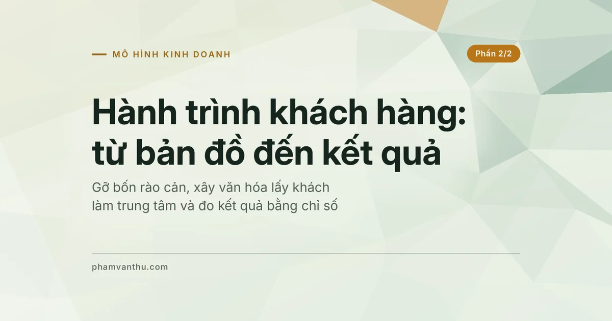 Ảnh đại diện bài Hành trình khách hàng: từ bản đồ đến kết quả, gỡ rào cản, xây văn hóa và đo chỉ số (Phần 2/2)