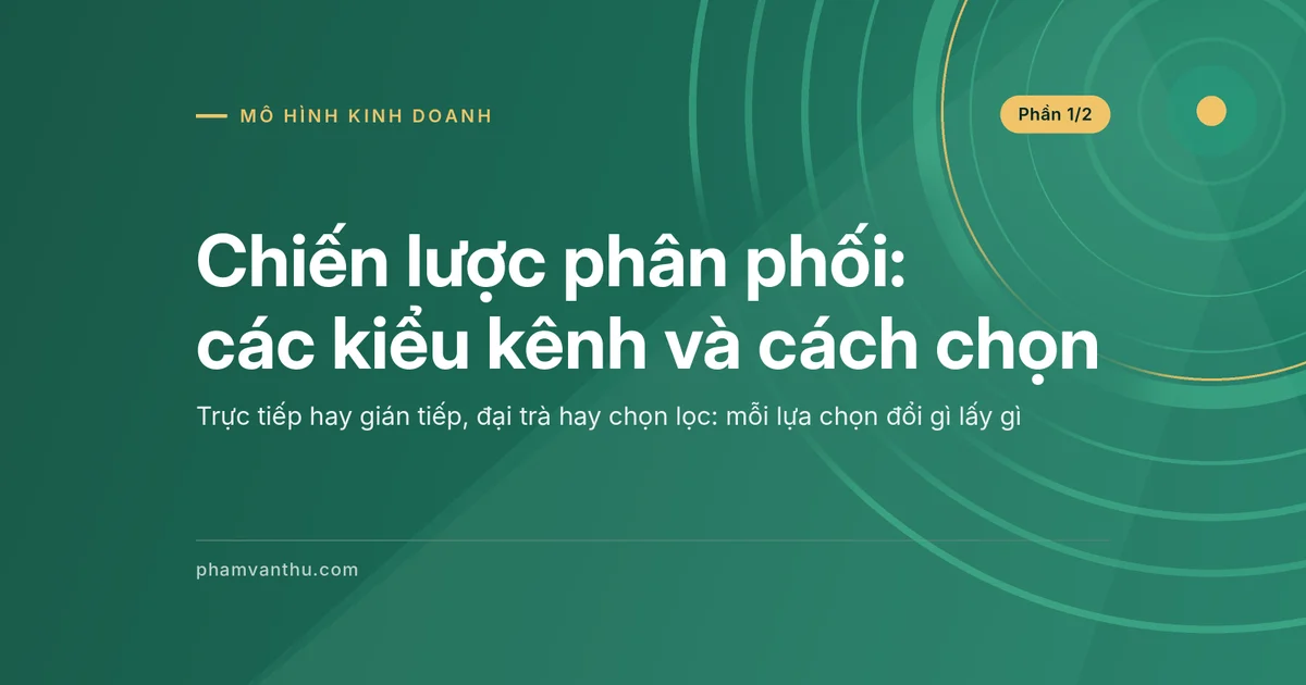 Ảnh đại diện bài Chiến lược phân phối: các kiểu kênh, độ phủ và cách chọn (Phần 1/2)