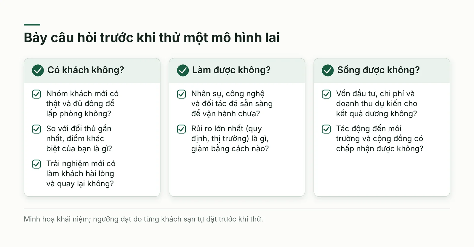Bảy câu hỏi trước khi thử mô hình lai