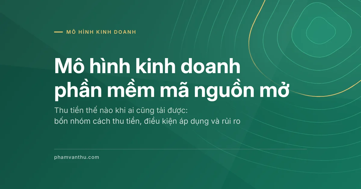 Ảnh đại diện bài về mô hình kinh doanh phần mềm mã nguồn mở: cách thu tiền khi ai cũng tải được