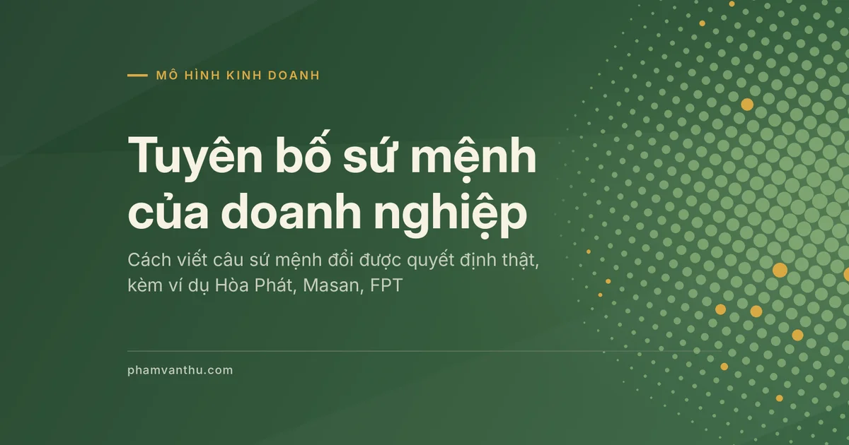 Ảnh đại diện bài về tuyên bố sứ mệnh của doanh nghiệp