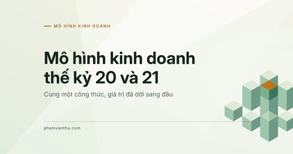 Ảnh đại diện bài về mô hình kinh doanh thế kỷ 20 và 21