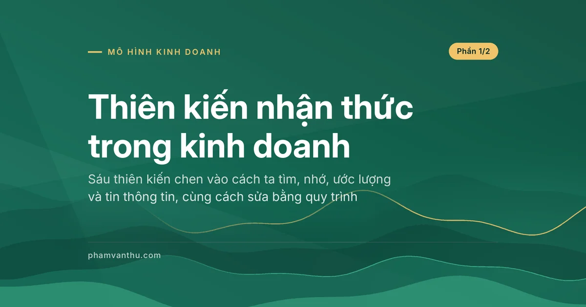 Ảnh đại diện bài về thiên kiến nhận thức trong kinh doanh, phần 1