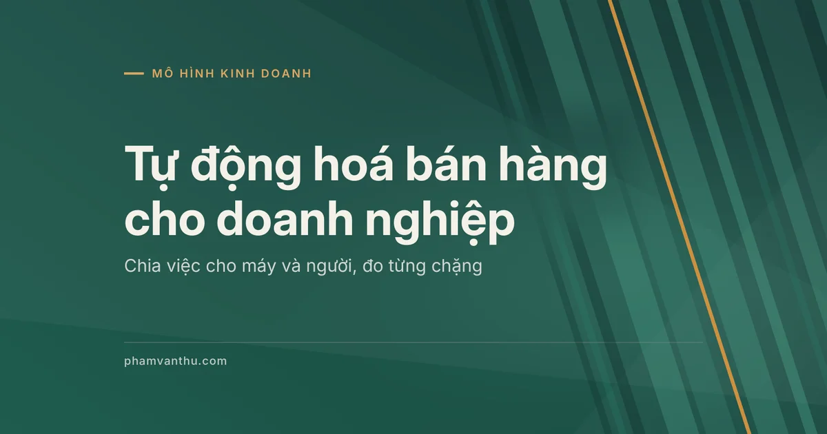 Ảnh bìa bài Tự động hoá bán hàng: chia việc cho máy và người, đo từng chặng