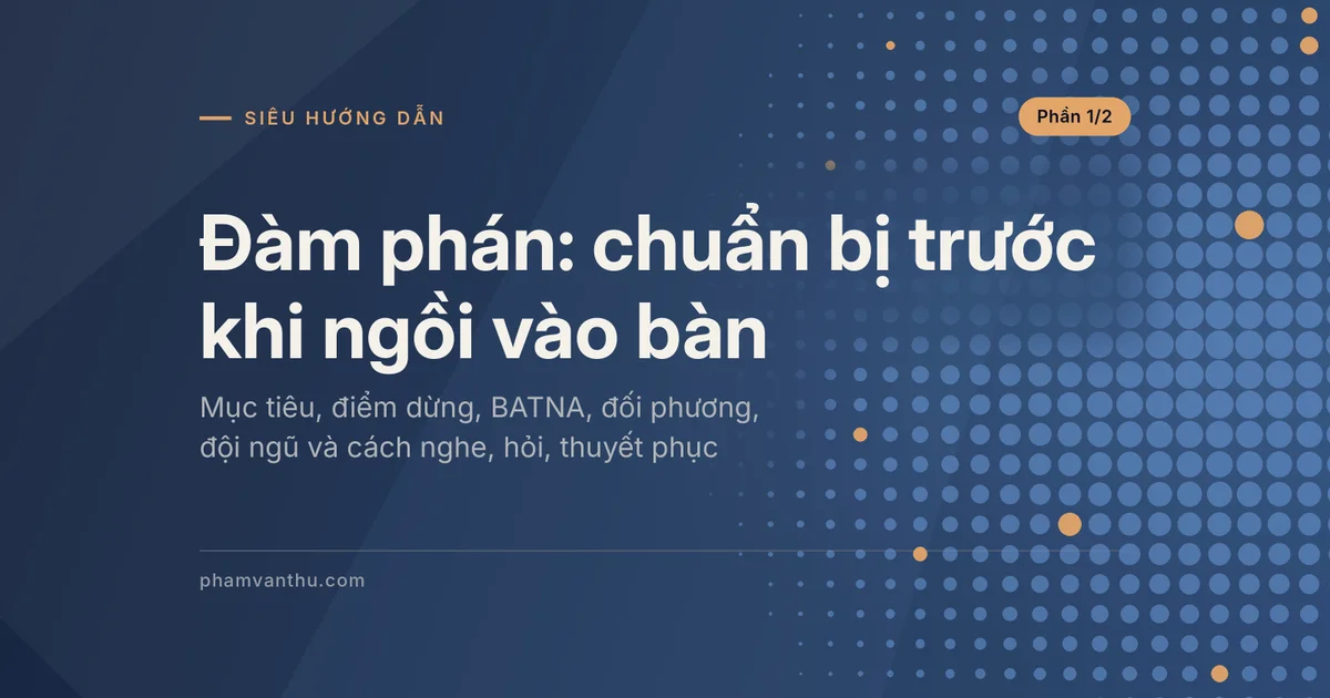 Ảnh đại diện bài Chuẩn bị đàm phán, phần 1 trong chuỗi Siêu hướng dẫn