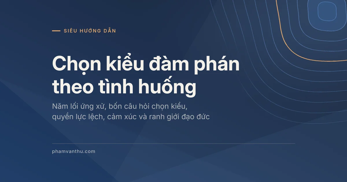 Ảnh đại diện bài Chọn kiểu đàm phán theo tình huống, thuộc Siêu hướng dẫn
