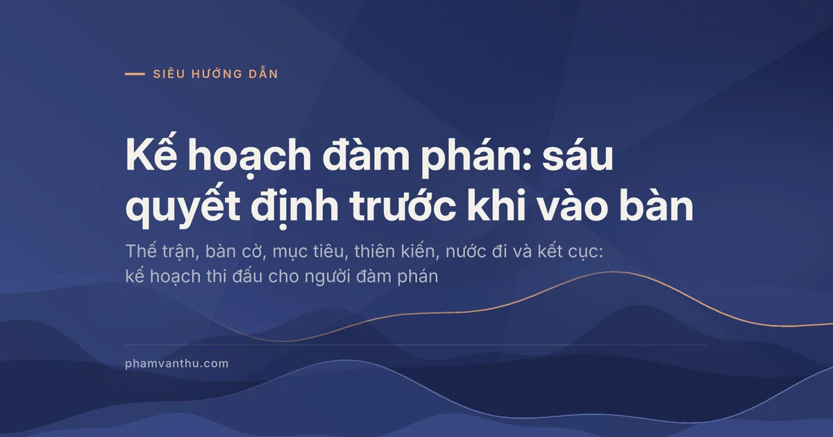 Ảnh đại diện bài Kế hoạch đàm phán: sáu quyết định trước khi vào bàn