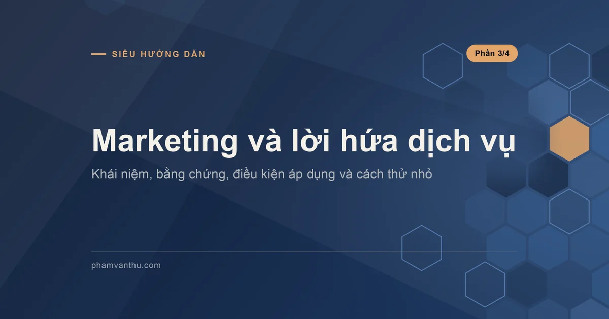 Marketing và lời hứa dịch vụ – sơ đồ minh hoạ do người viết tạo