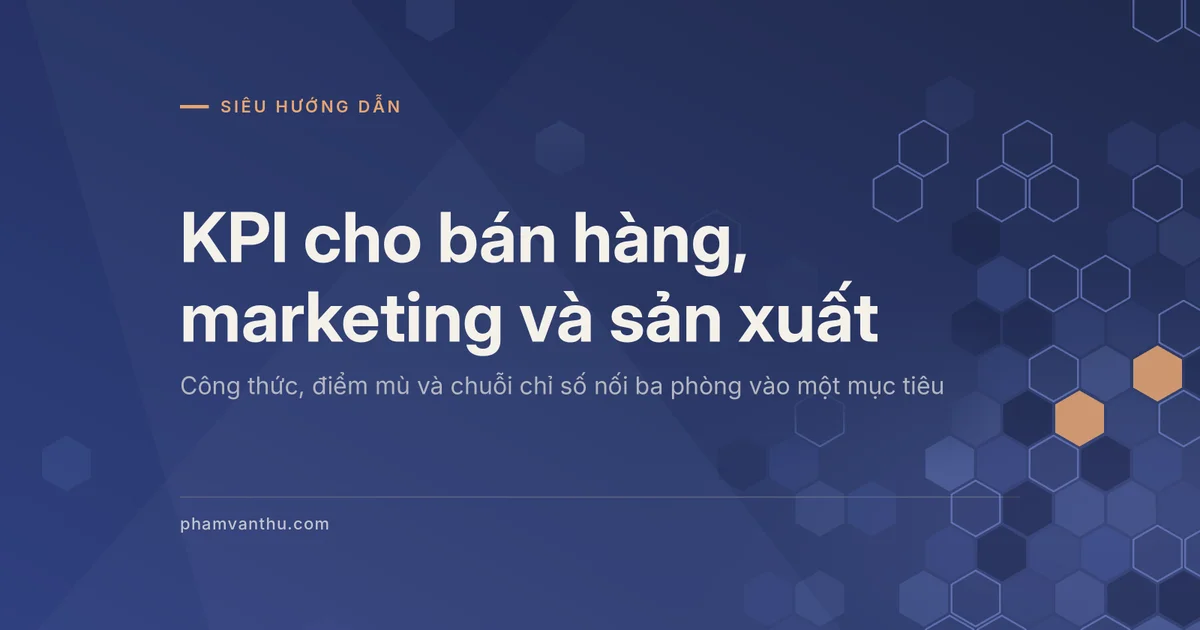 Ảnh đại diện bài KPI cho bán hàng, marketing và sản xuất